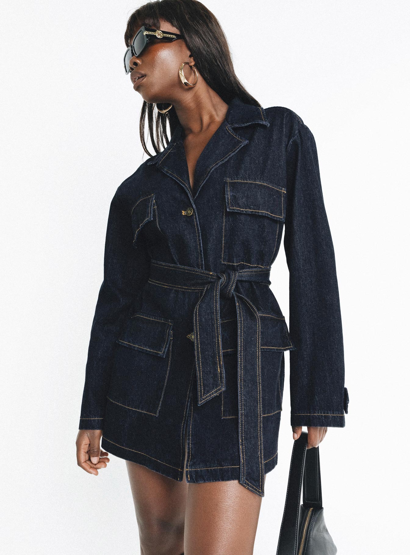 Giselle Mini Dress Dark Denim