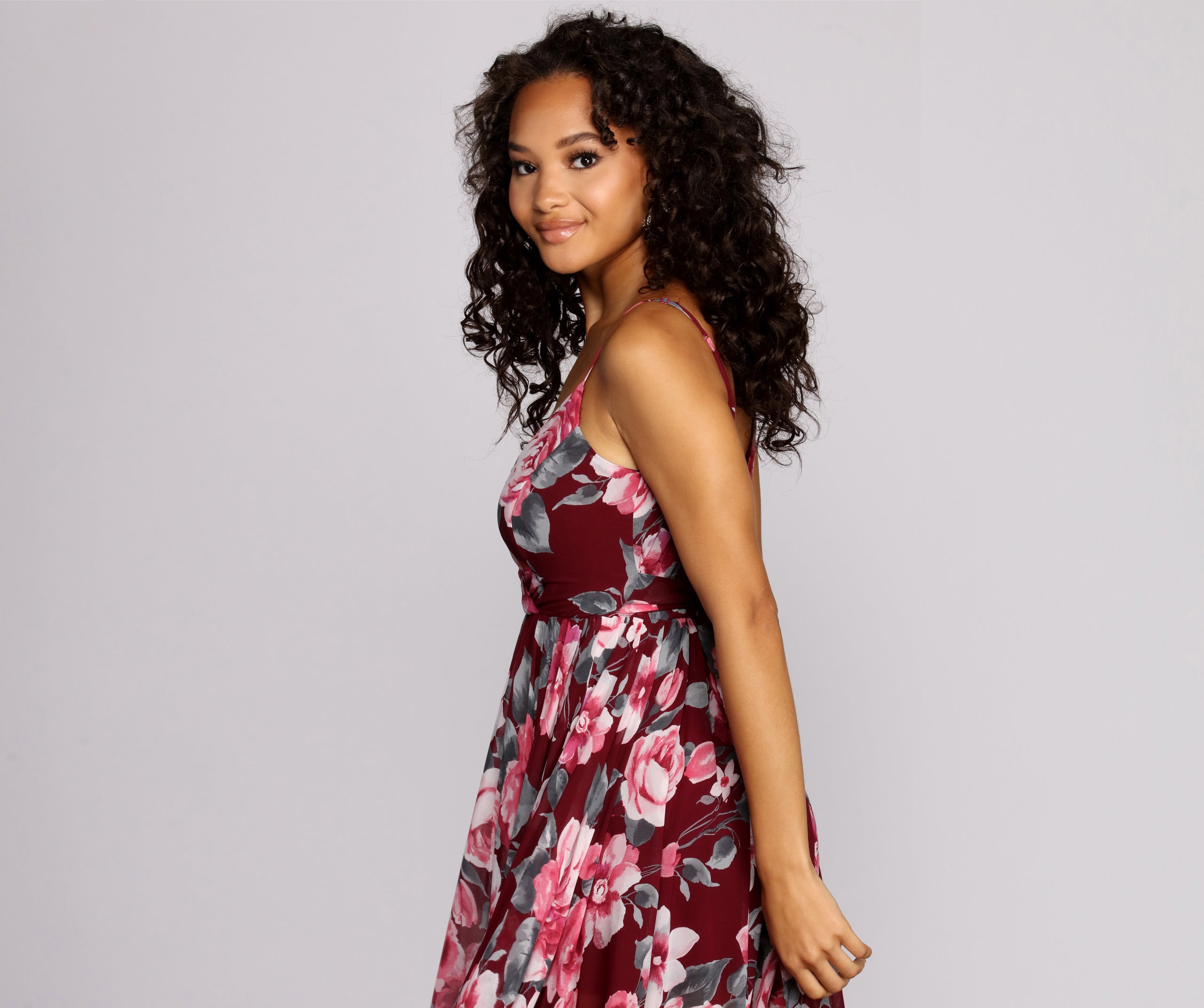 Rowan Floral Chiffon Formal Dress