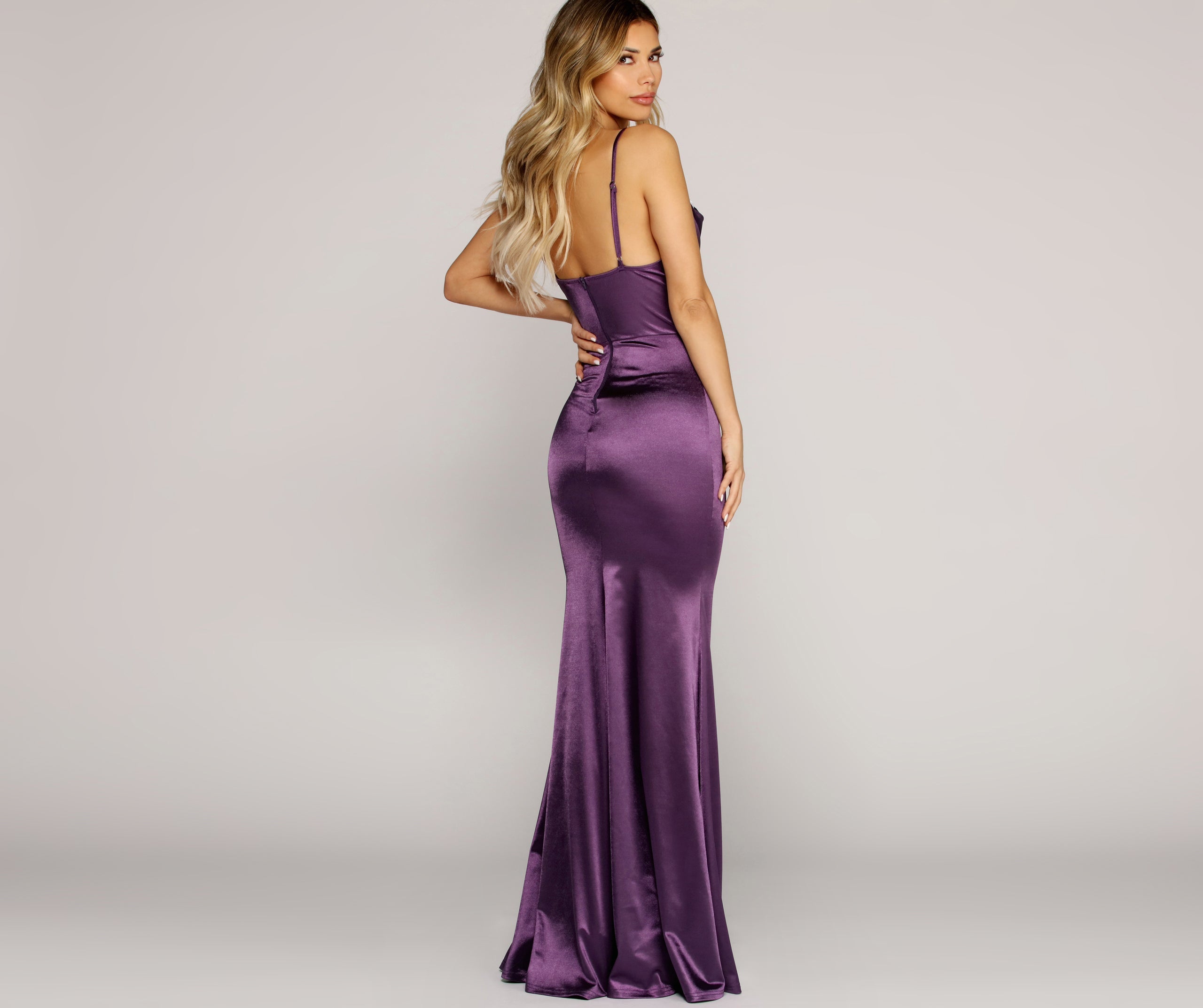 Antoinette Formal Luxe Satin Dress