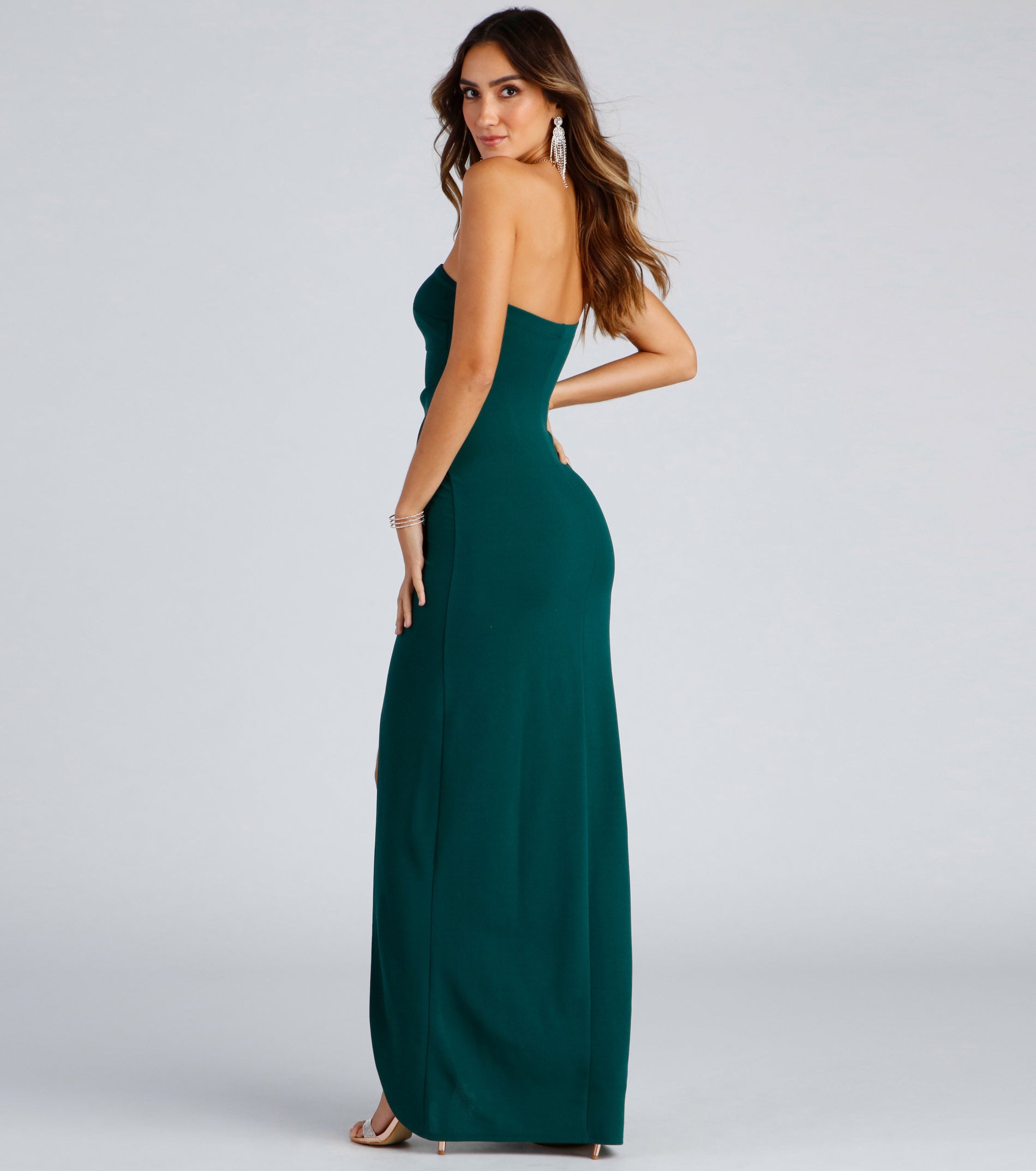 Iris One-Shoulder Crepe Dress