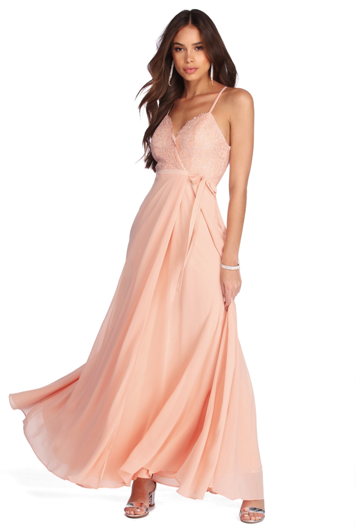 Serenity Formal Lace And Chiffon Dress