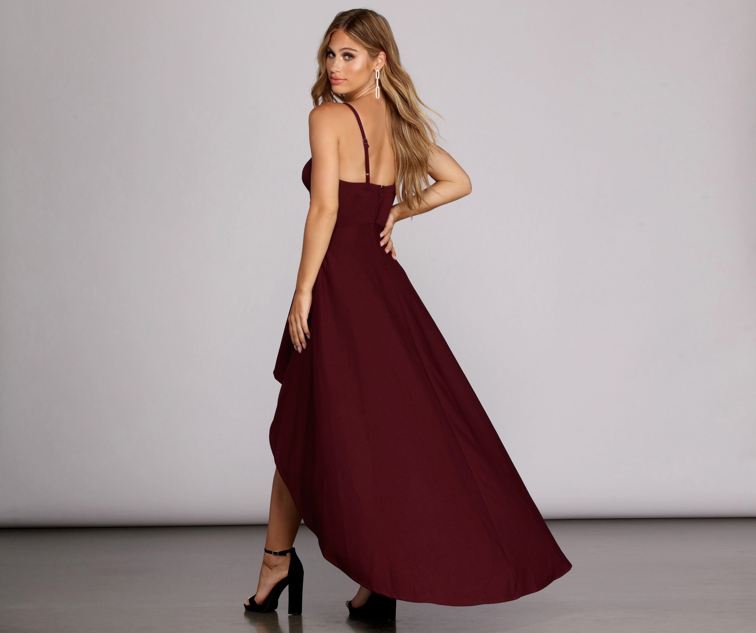 Diandra Crepe High Low Gown