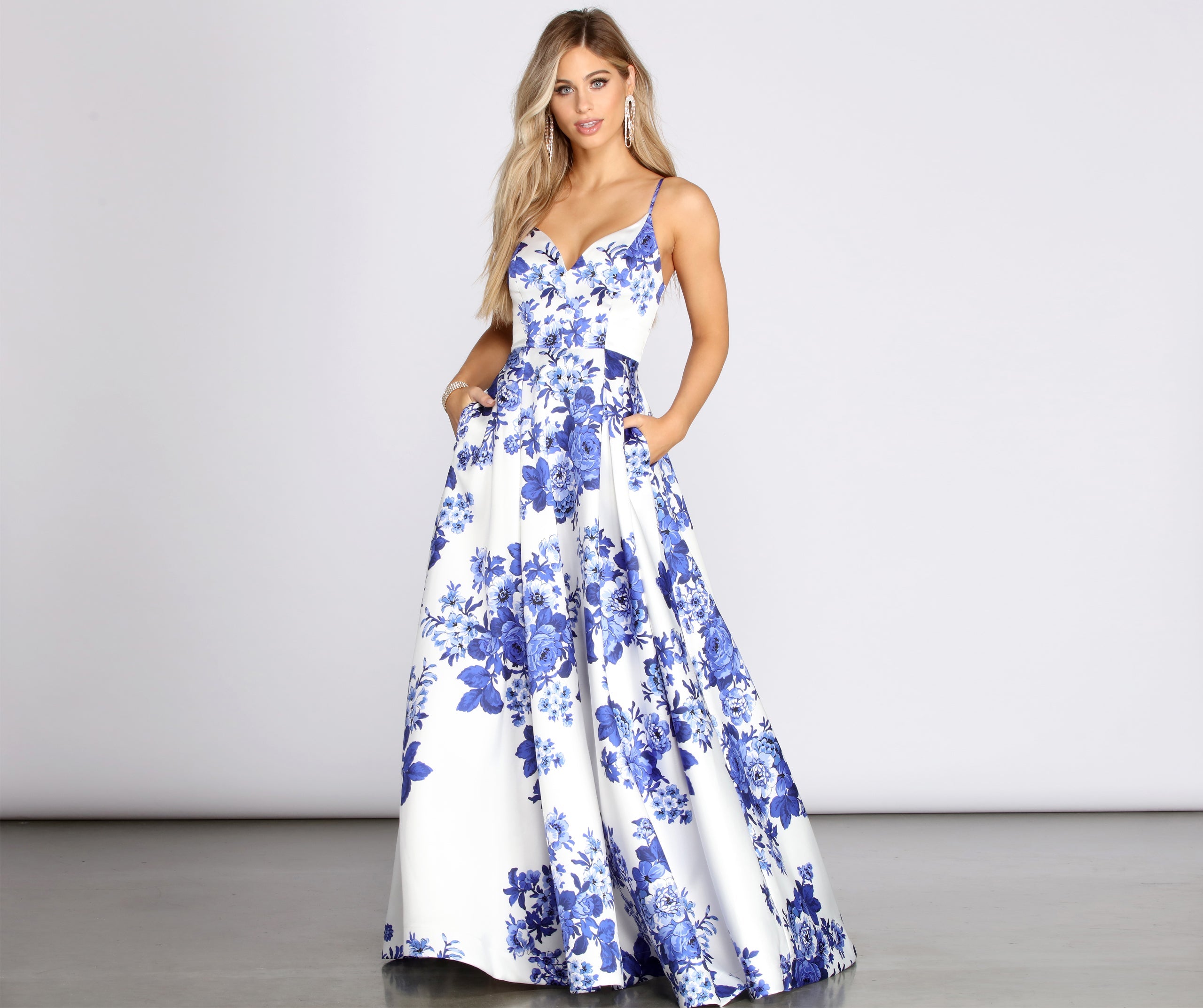 Hayden Fancy Floral Ball Gown