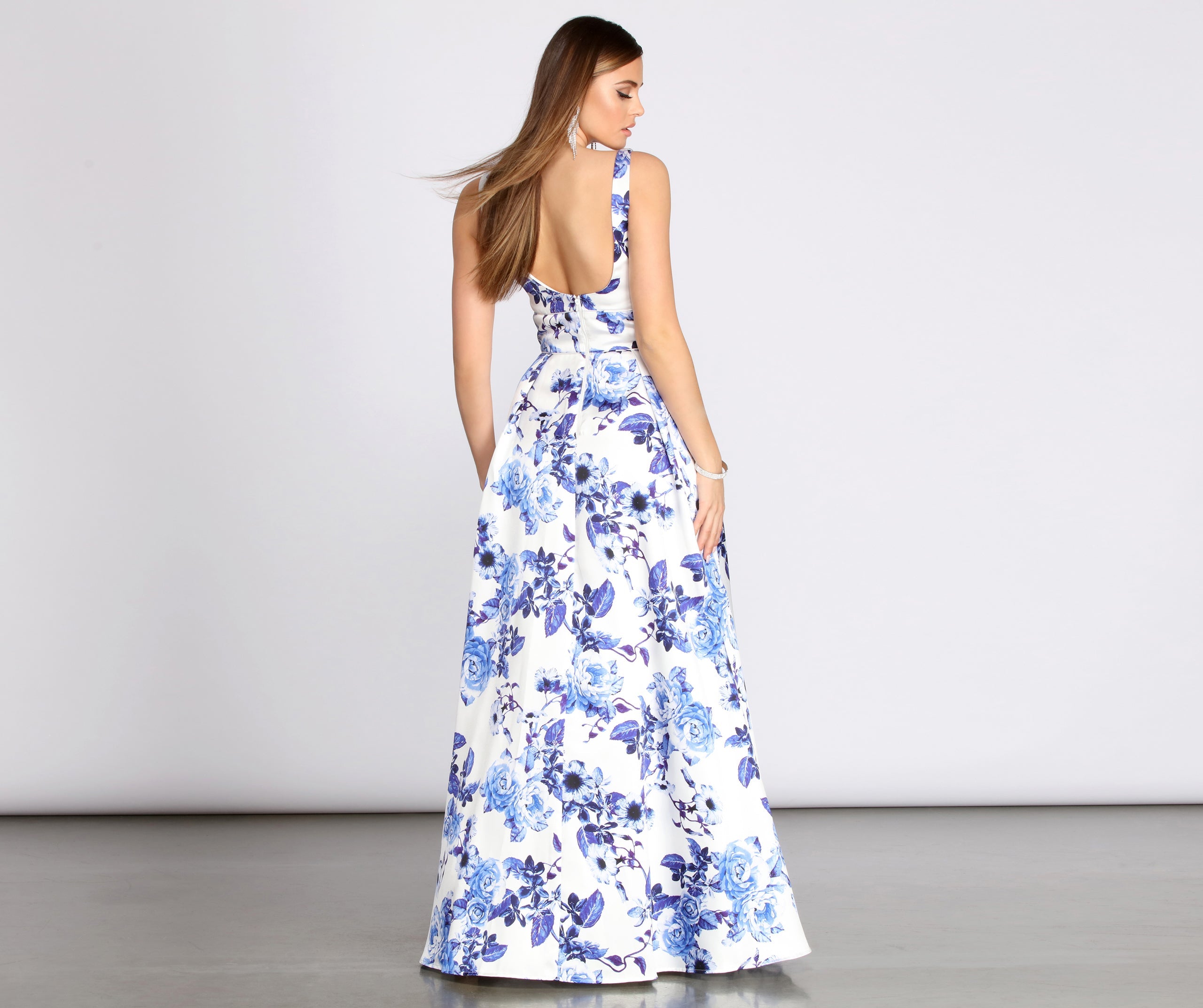 Macy Mikado Floral Ball Gown