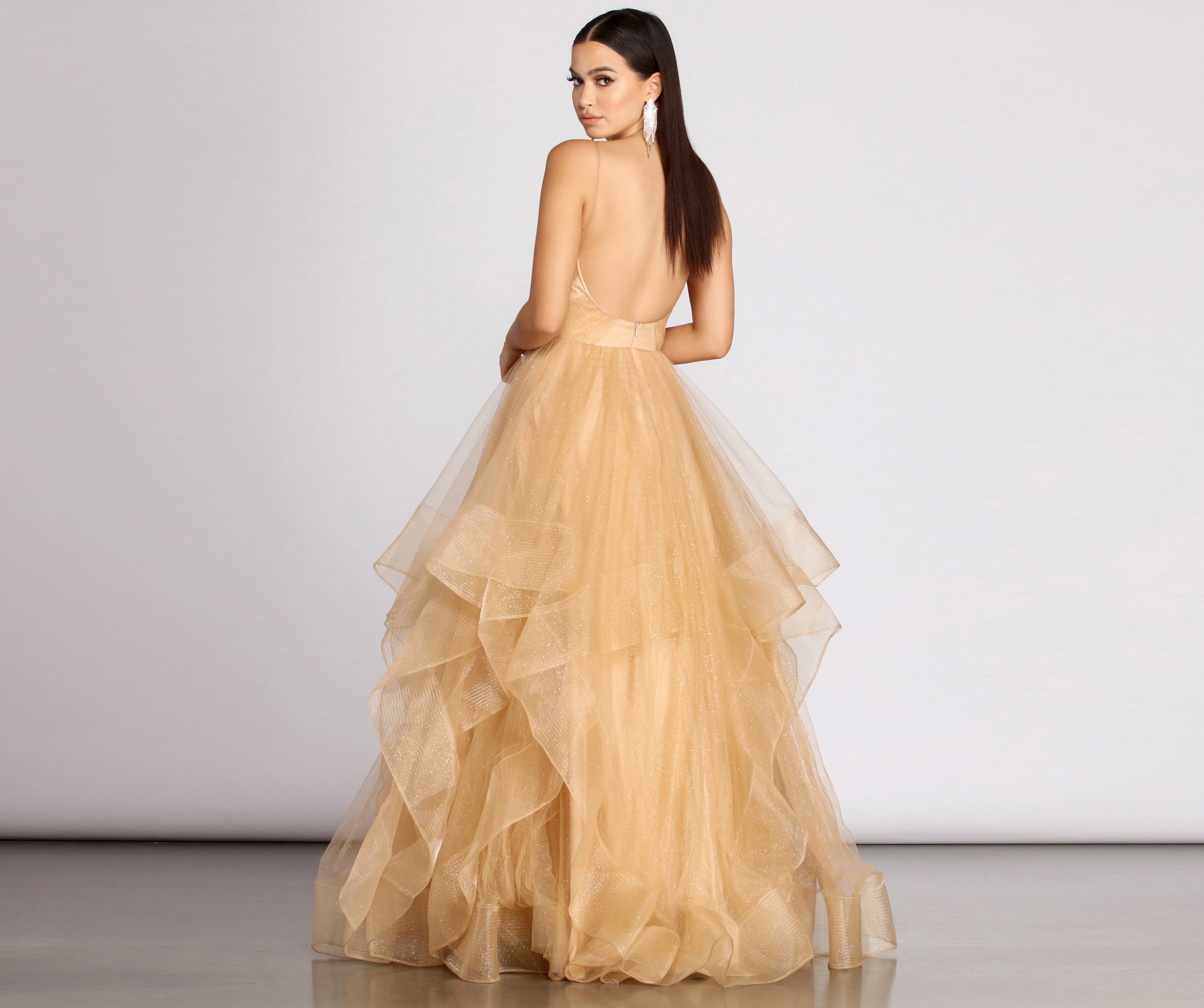 Marianne Tulle Glitter Ball Gown