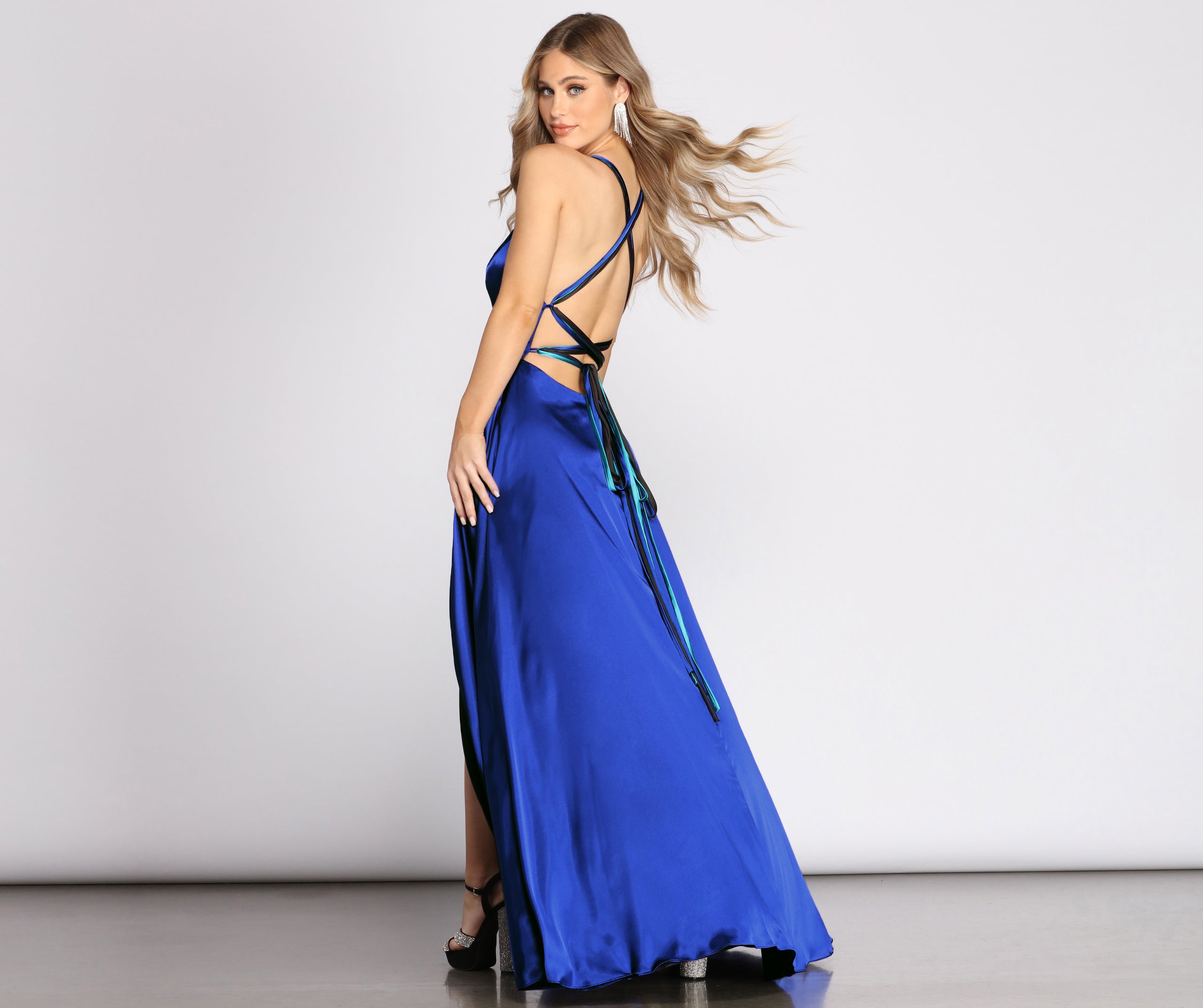 Romy Satin A-line Gown