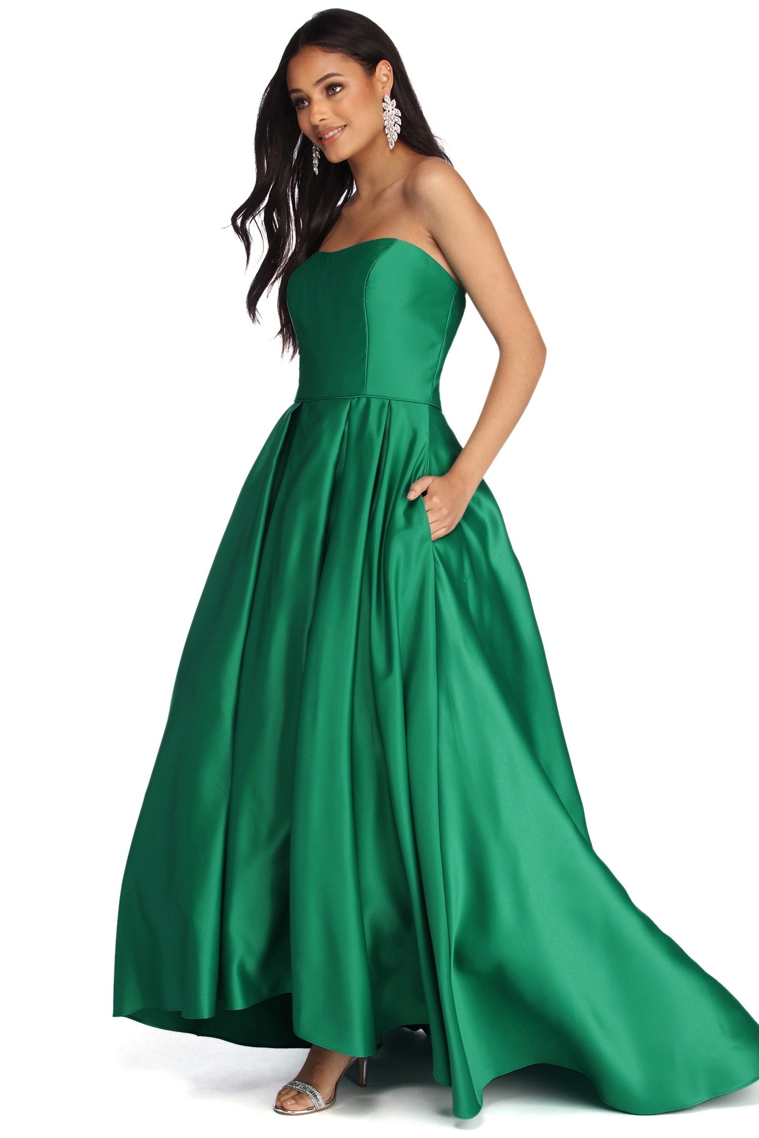 Dahlia Sweetheart Satin Ball Gown