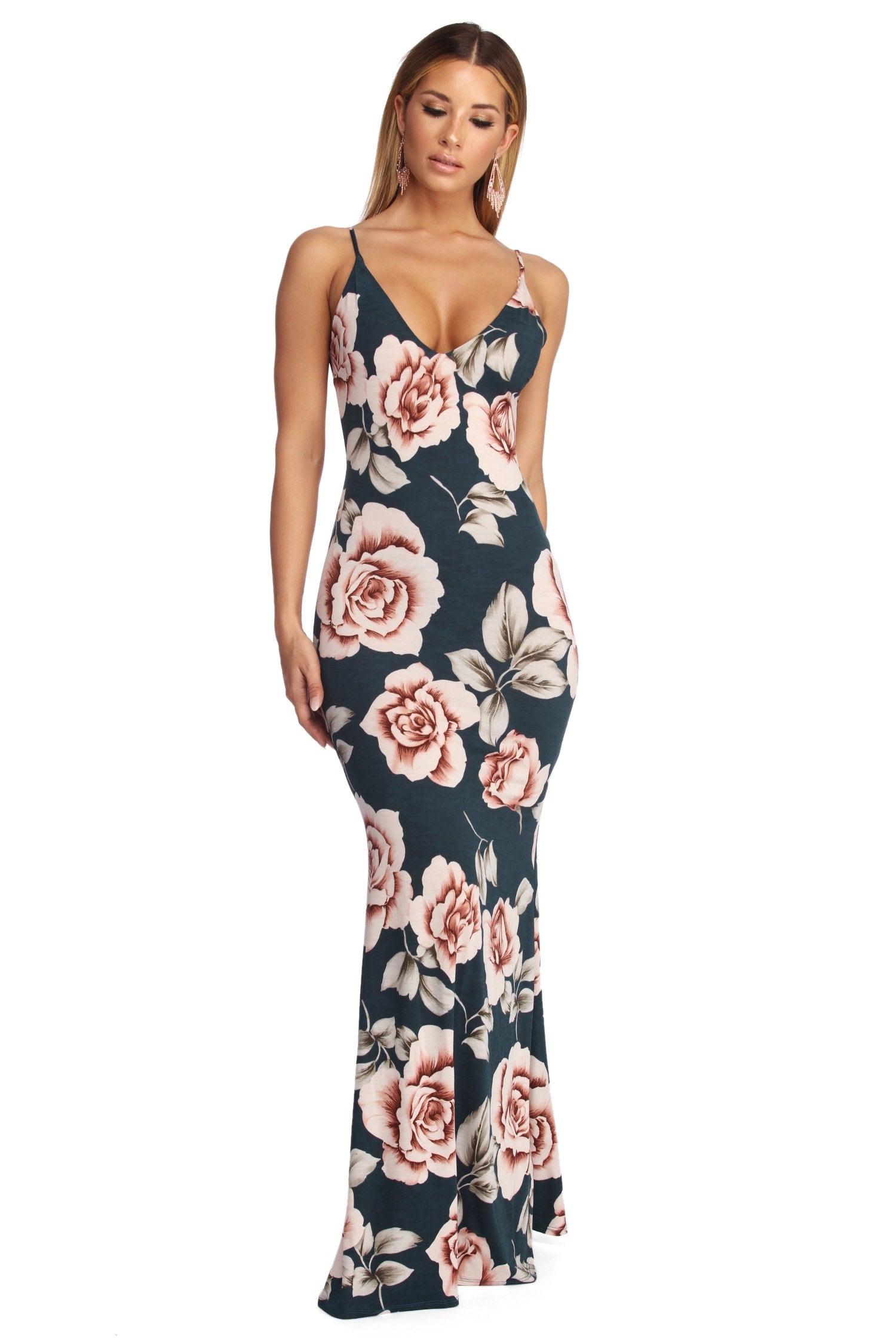 Laced In Floral Maxi Dress