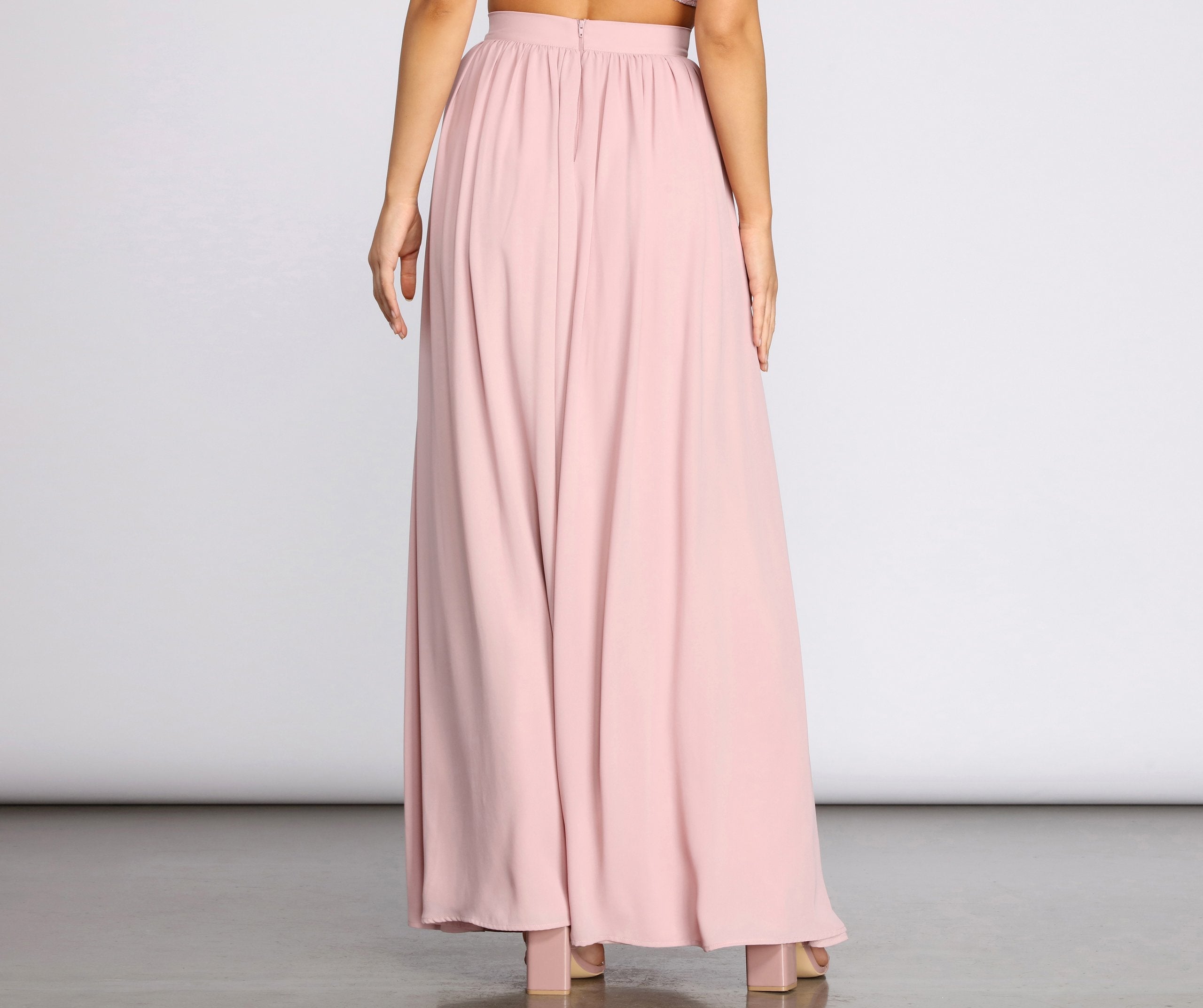 Classic Cutie Chiffon Maxi Skirt