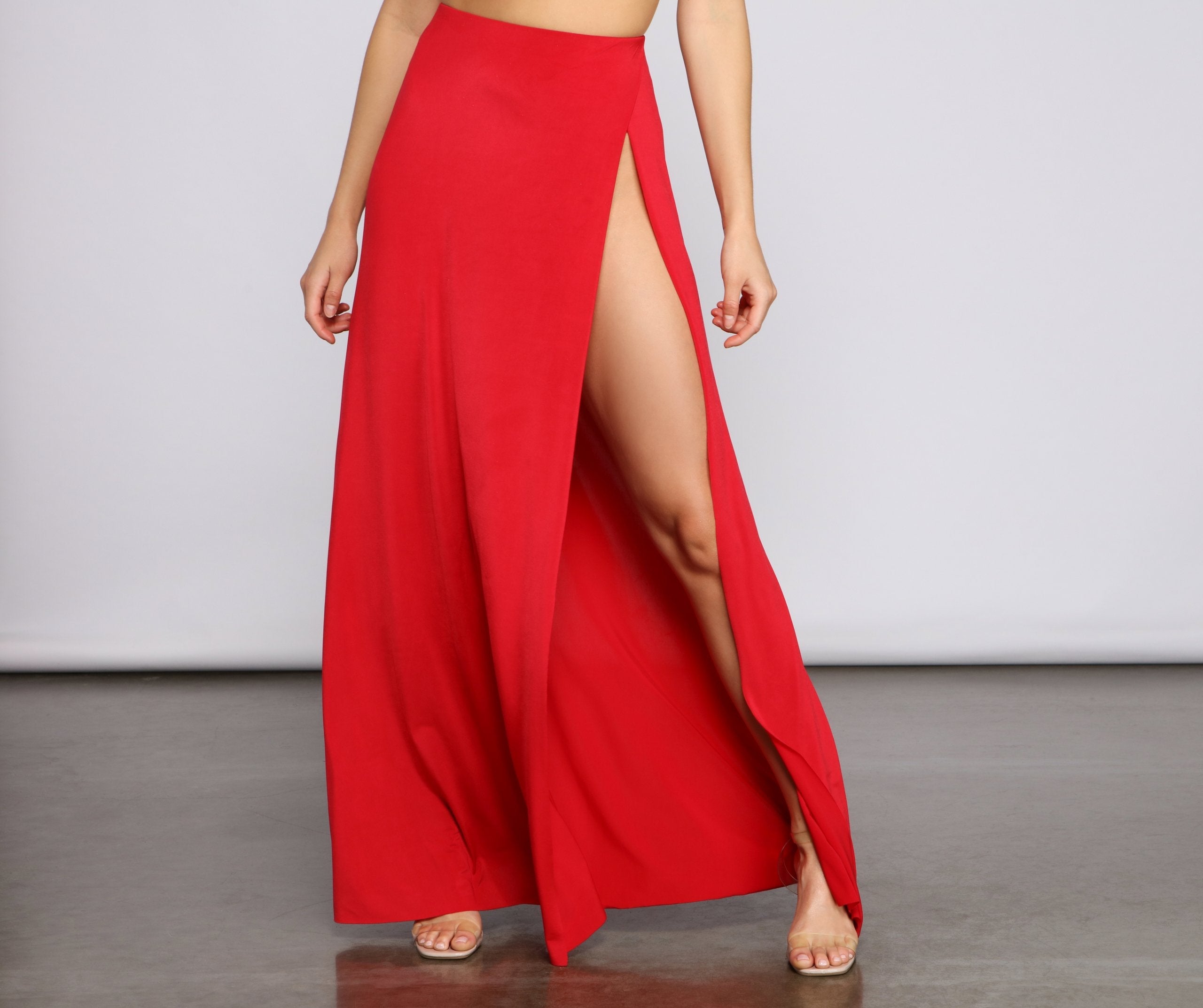 Bold Impressions High Slit Maxi Skirt