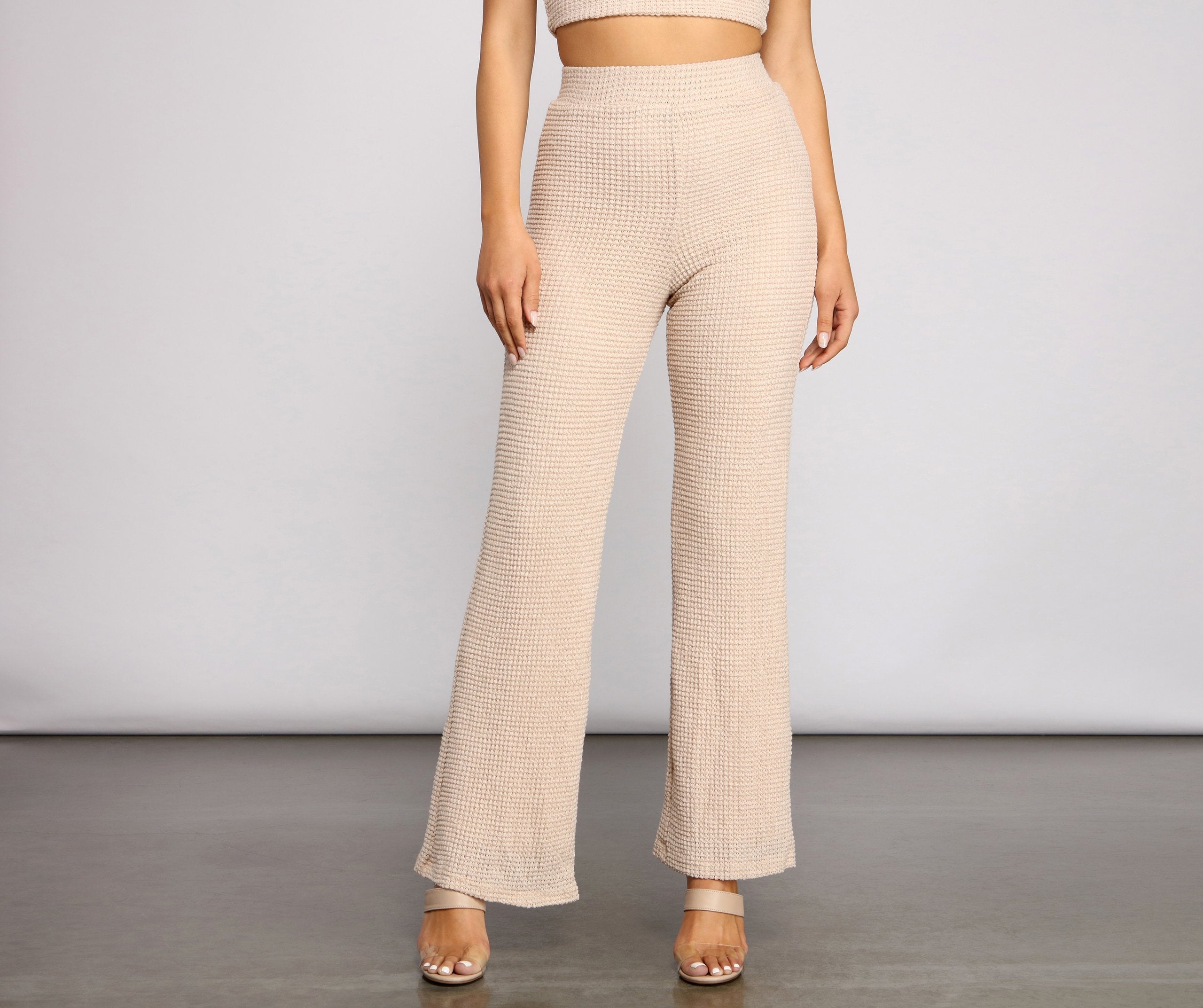 Trendy Textures High Waist Pants