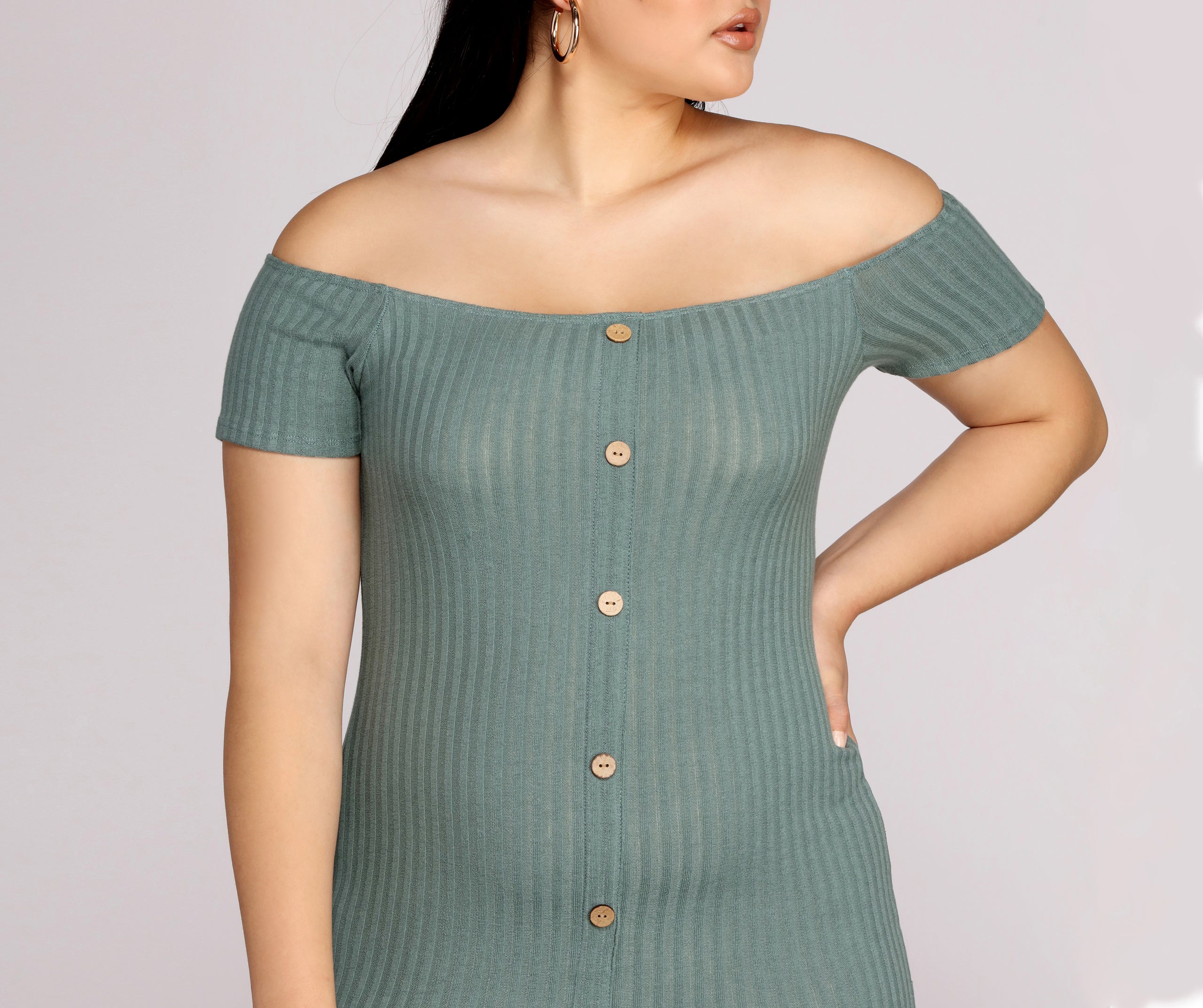 Plus Thrill Of Knit Ribbed Dress