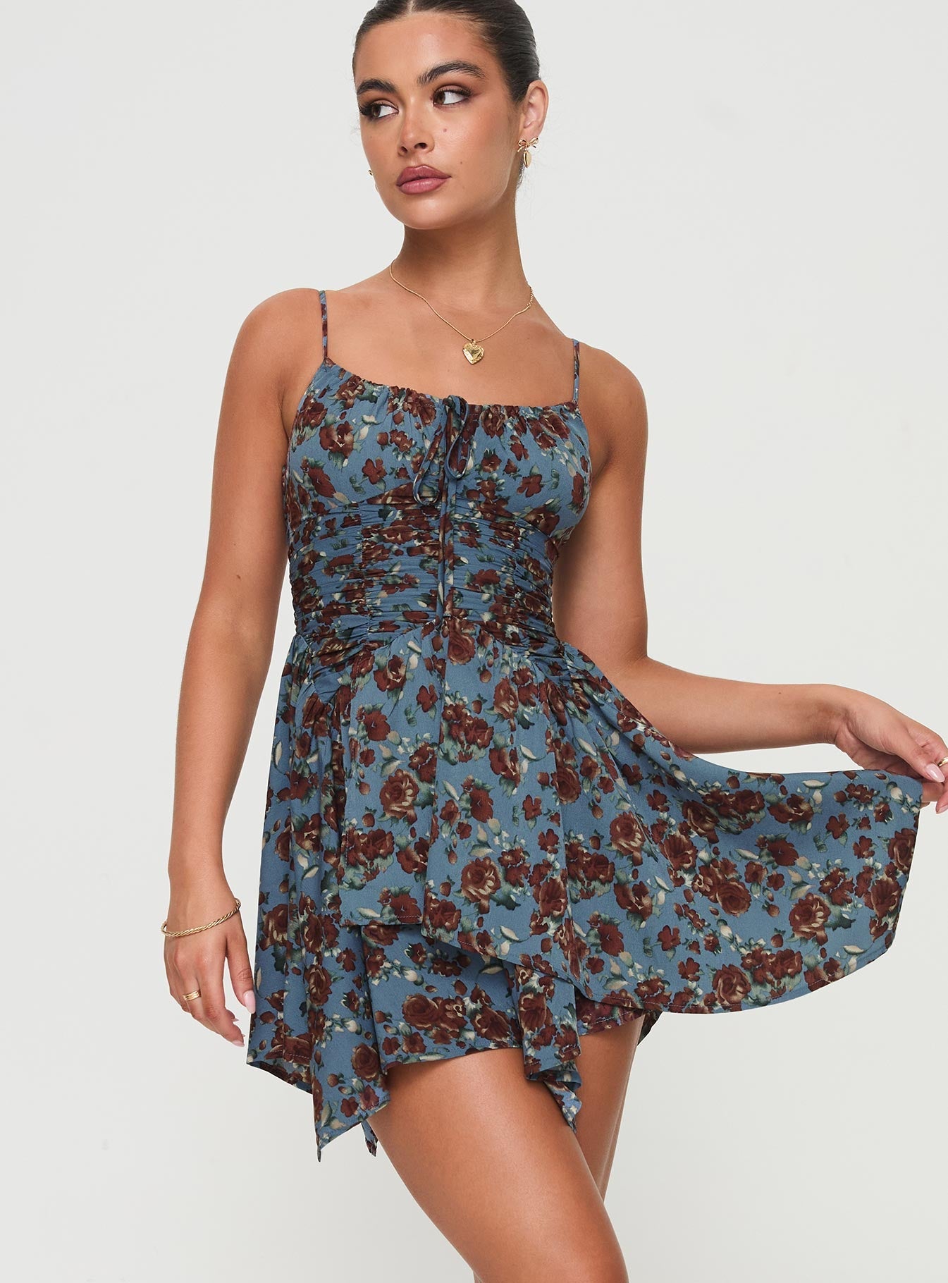 Barrett Mini Dress Blue / Floral