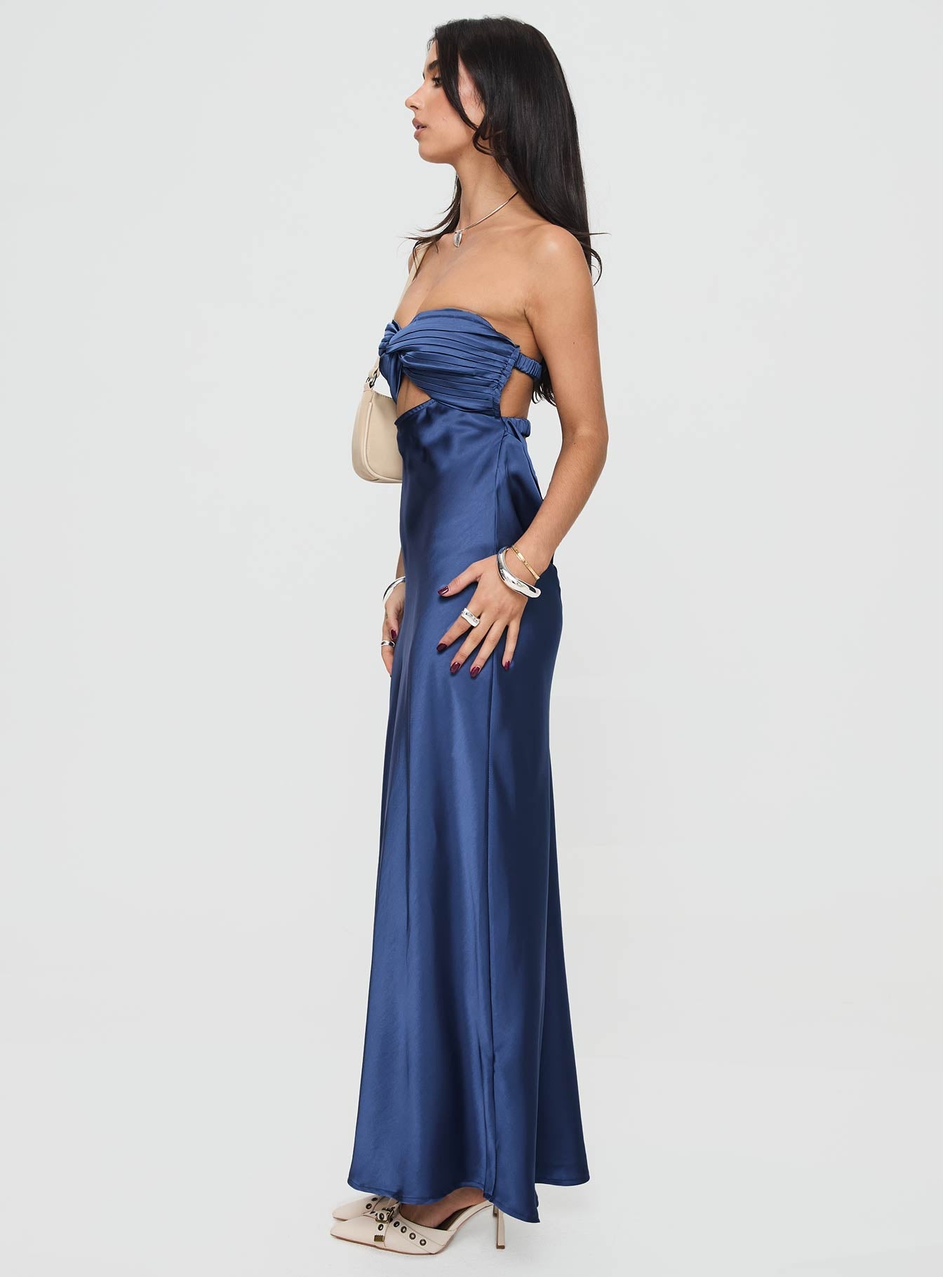 Faviola Strapless Maxi Dress Blue