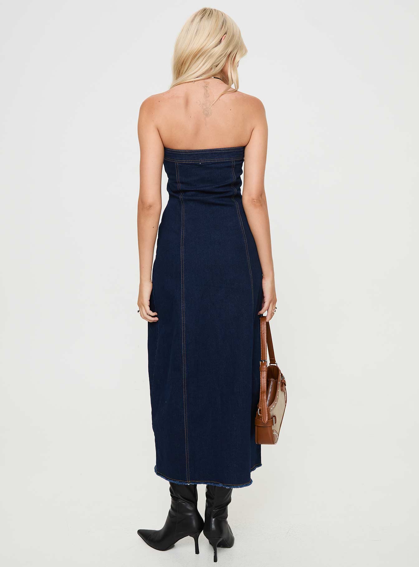 Stoltz Denim Midi Dress Blue