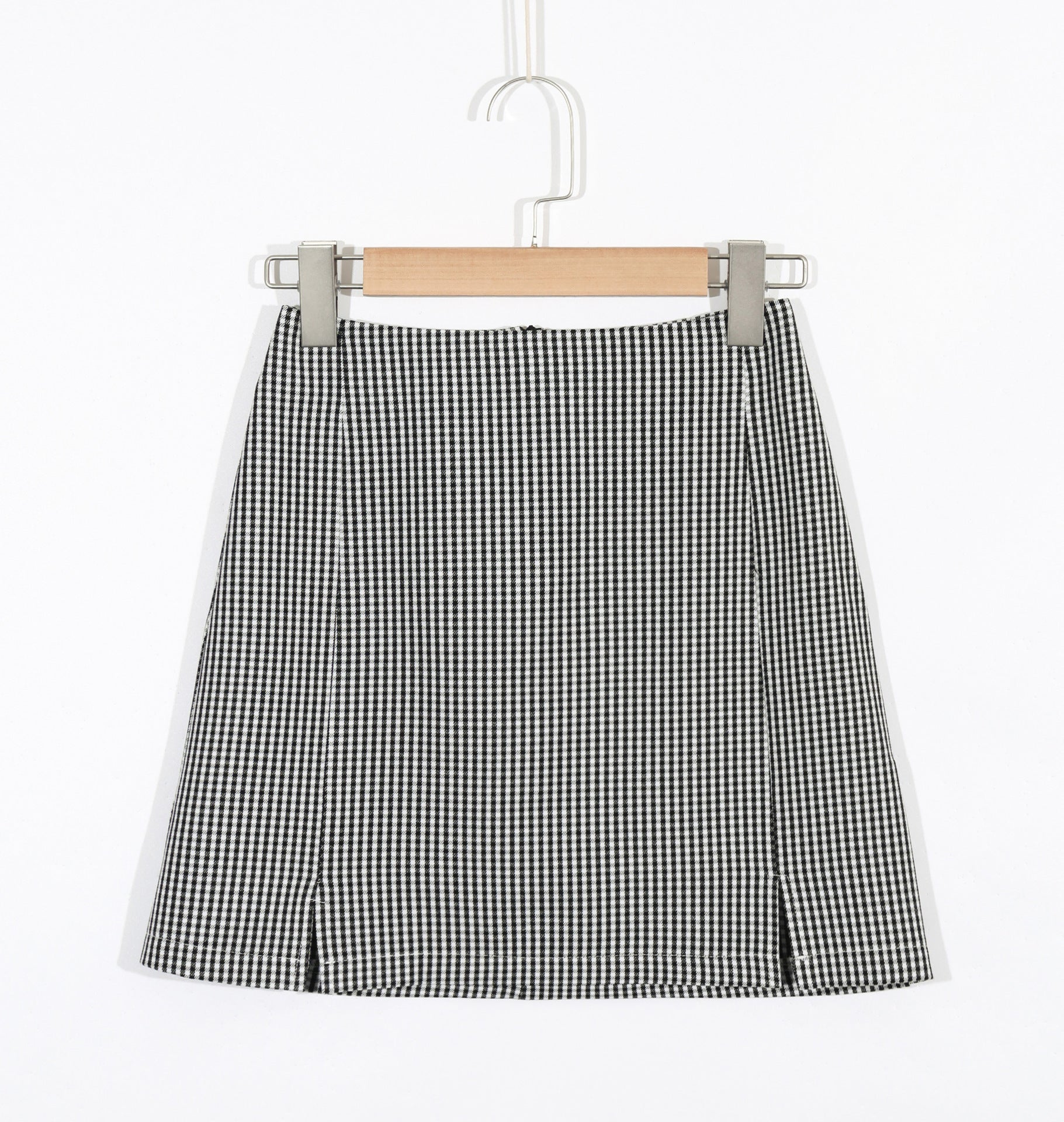 High Waist Plaid Mini Skirt