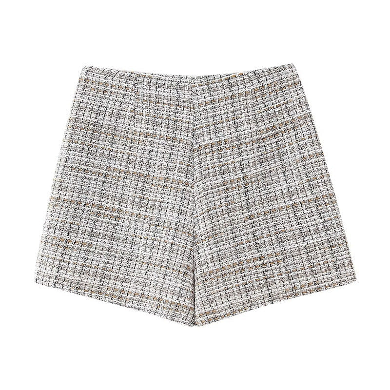 Perfectly Posh Tweed Plaid Skirt