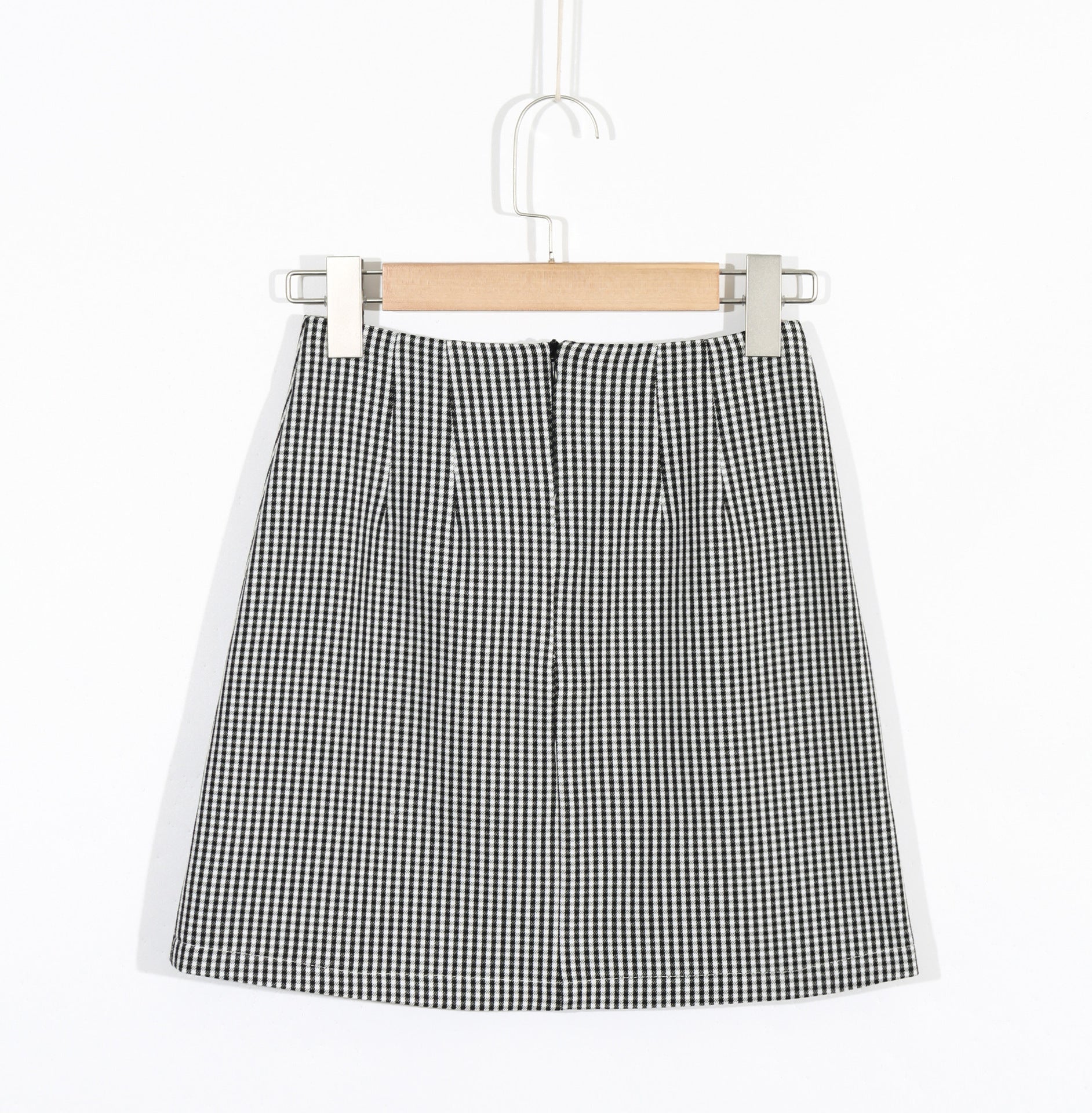 High Waist Plaid Mini Skirt