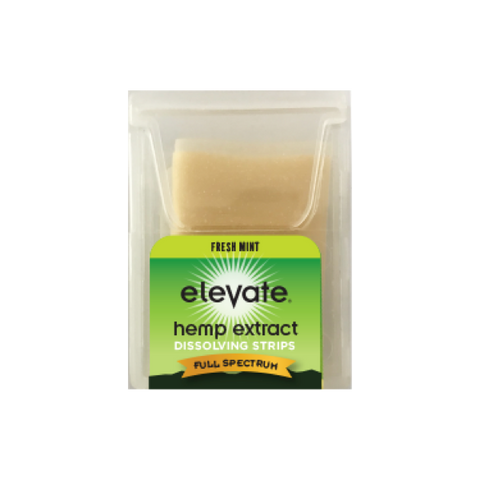 Elevate® Hemp Extract Oral Dissolvable Strips, 5mg/strip, 10 strips/pack - Ginger Peach