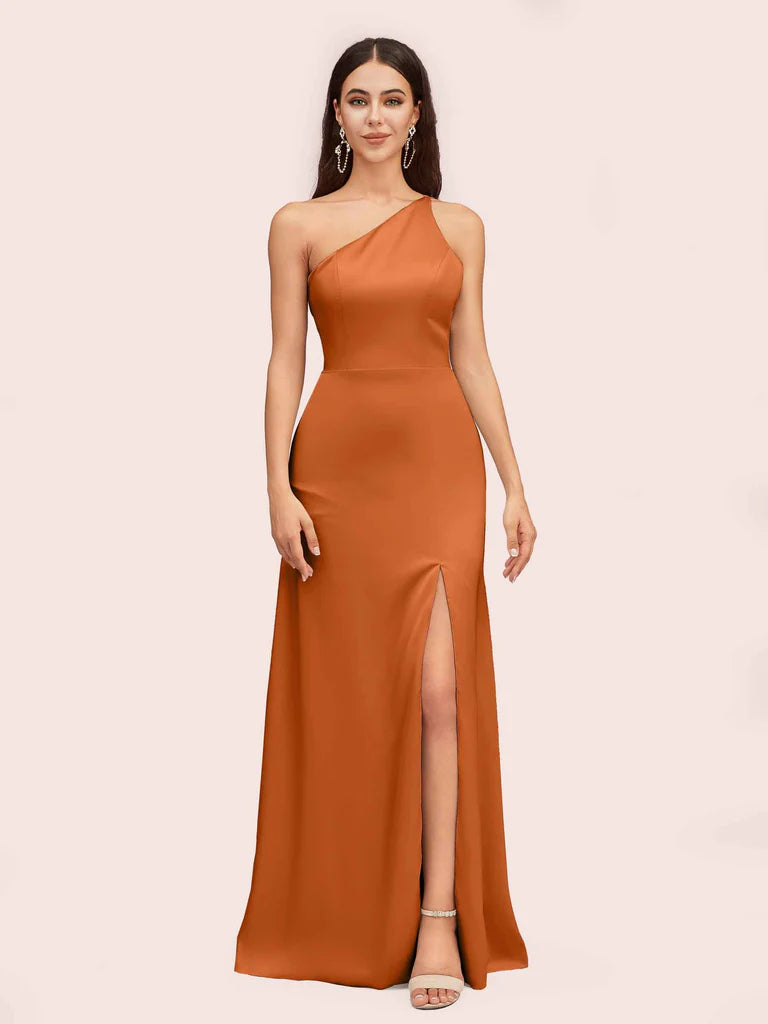 2023 Burnt Orange Prom Dresses Velvet, Satin & Jersey Cetims