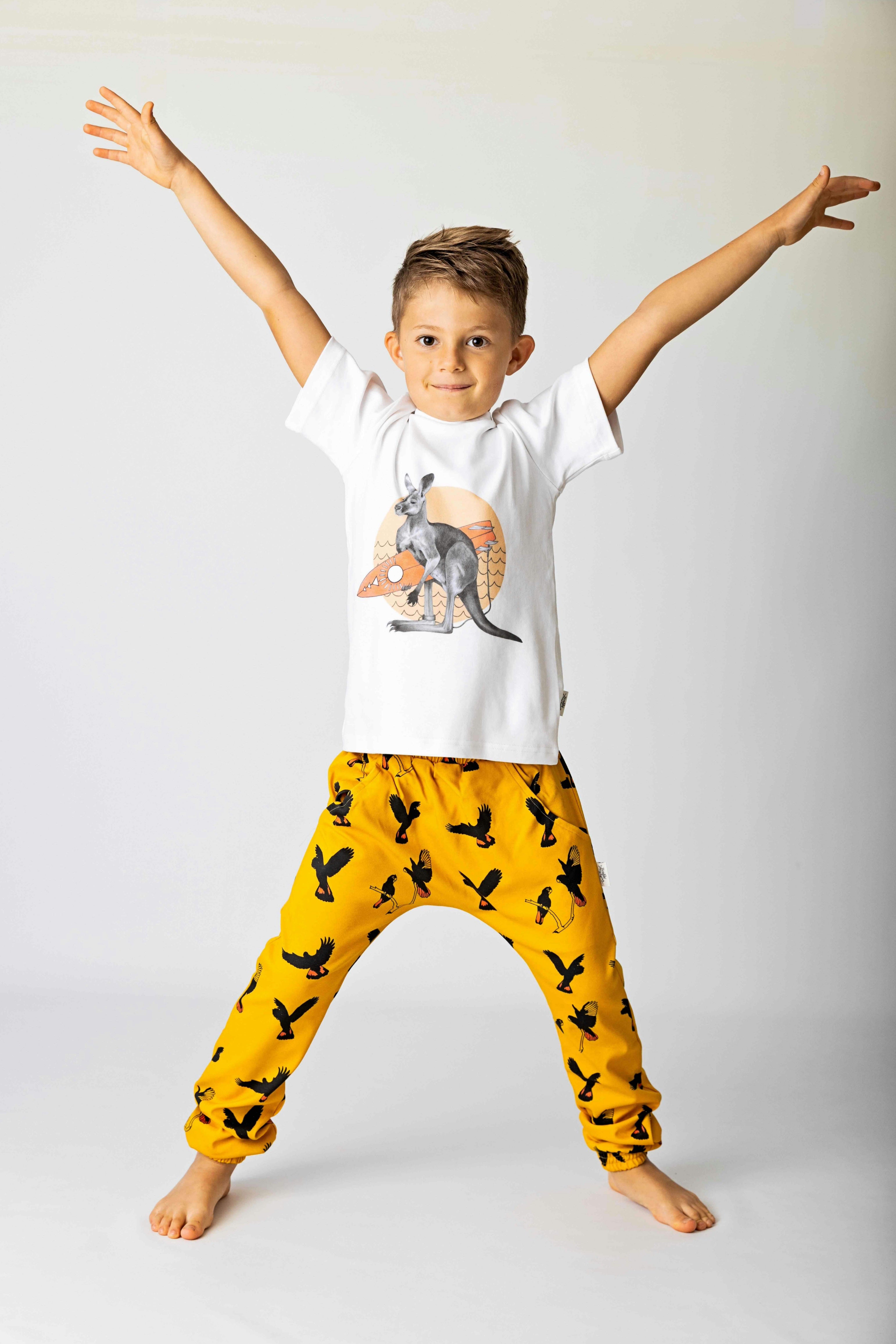 Kids Clothing Store | Kids Tee | Short Sleeve | Surfing | Kangaroo T Shirt