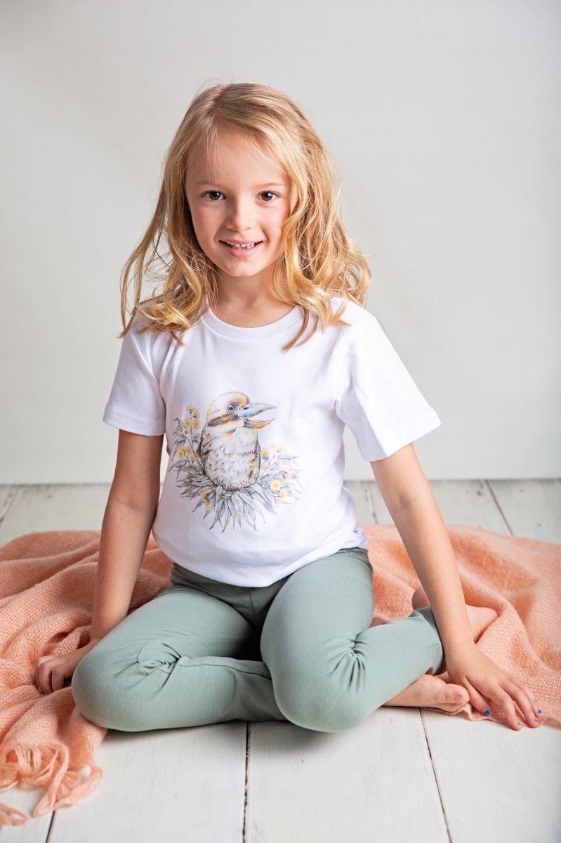 Australian Themed | Kookaburra Tee | Children's Kids Tee | Organic Cotton