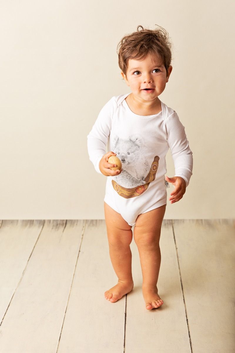 Koala Boomerang | Long Sleeve Bodysuit | Australian Made