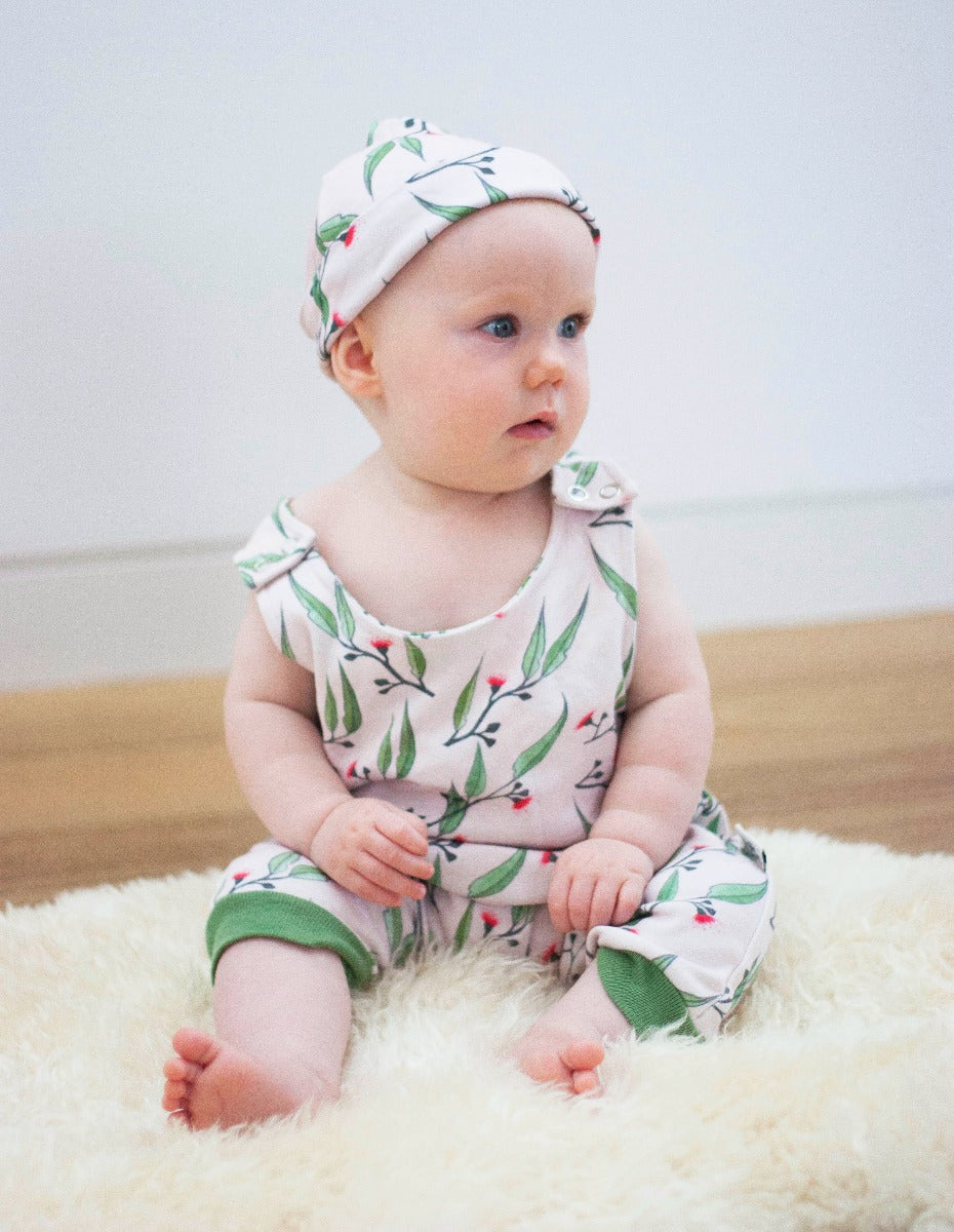 Organic Romper Australia | Blossoms | Organic Baby Gift |Dusty Road Apparel |Australian themed