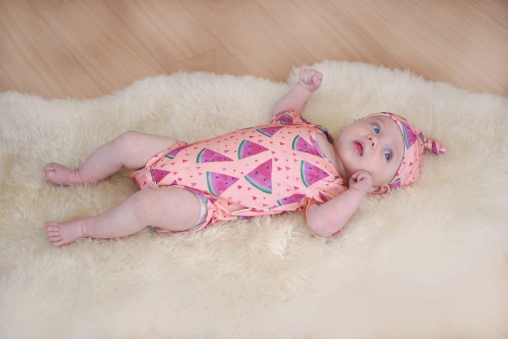 Organic baby hats | Fruity knot hat | 0 - 5months