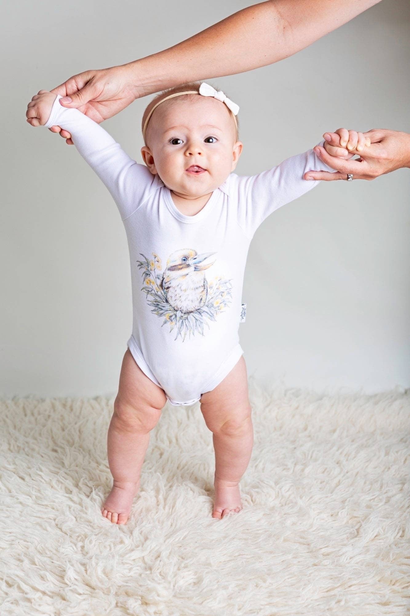 Kookaburra | Long Sleeve Onesie | Australian themed baby gifts