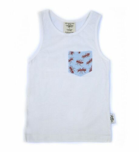 Organic Singlets | Children | Kids | Ants | White Pocket | Aus Made