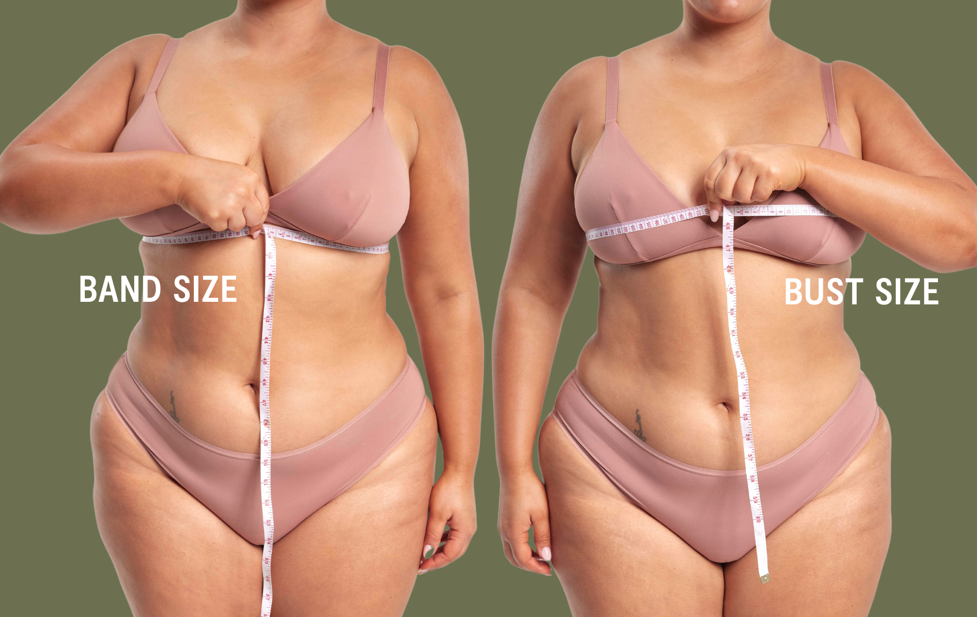 Image of woman measuring bra size