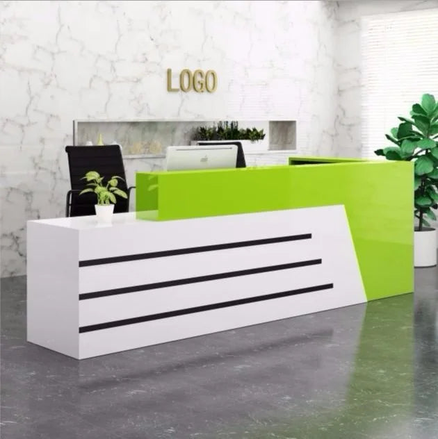 Large Reception Desk Front Desk Counter for Salon Office Lobby Retail Shop Clinic