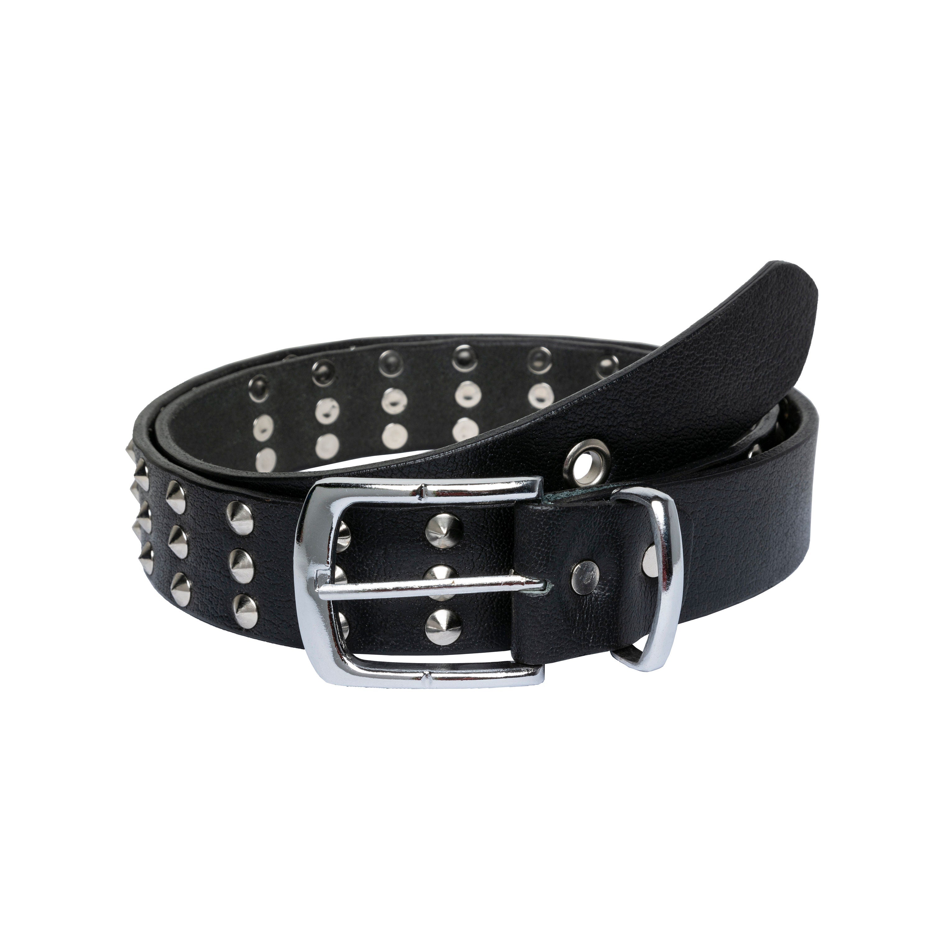 Biker handmade studded bonded Full Grain handcrafted leather belt ...