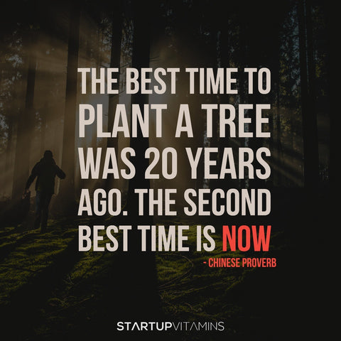 The best time to plant a tree was 20 years ago. The second best time is now. %u2013 Chinese Proverb © Source: https://www.quotespedia.org/authors/c/chinese-proverbs/the-best-time-to-plant-a-tree-was-20-years-ago-the-second-best-time-is-now-chinese-proverb/