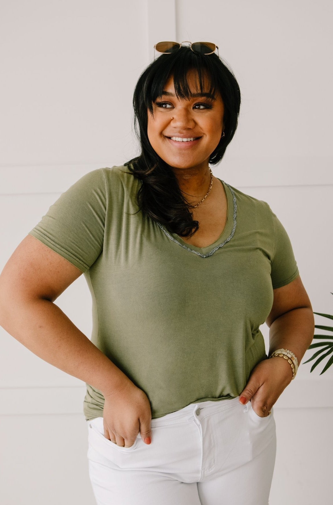 The Andy Top in Olive