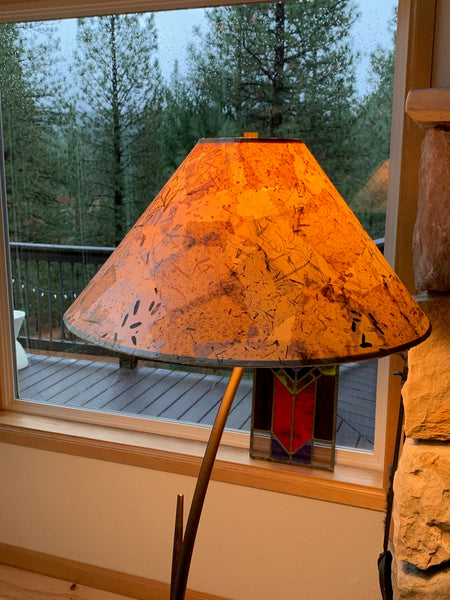 Natural Inclusion Mulberry Paper Lampshade Layer