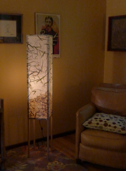 Lampe en papier Kozo feuille de bambou