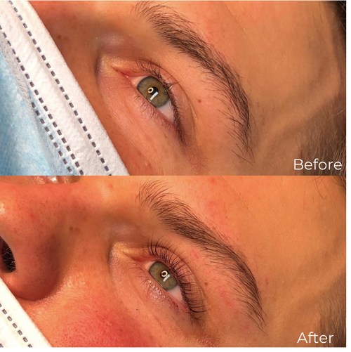 Lash lift for men: before and after 3