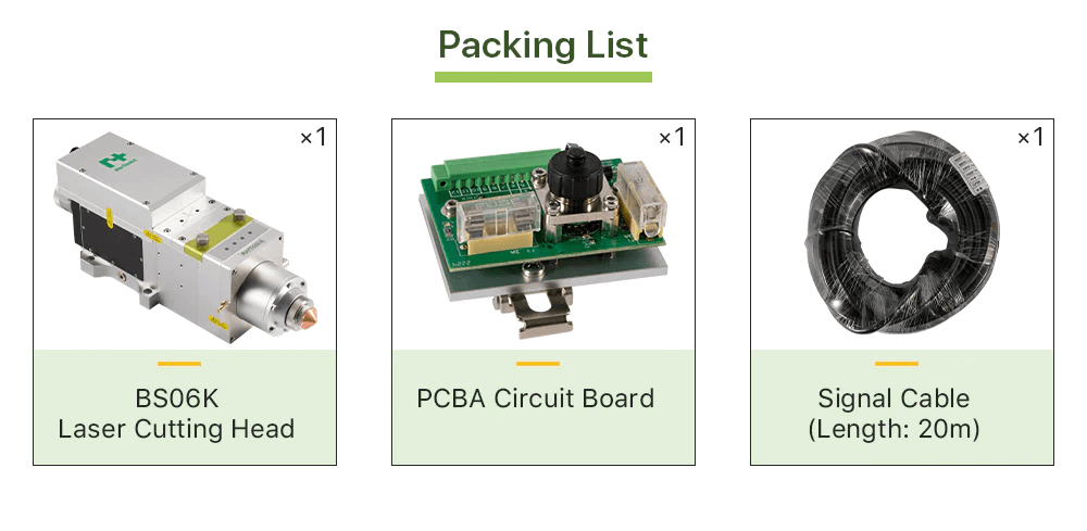 sky fire laser raytools bs06k packing list