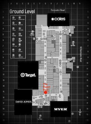 doncaster shopping centre map Location 10 Westfield Doncaster Thesupercool doncaster shopping centre map