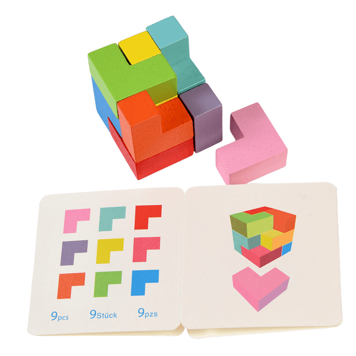 Give this gift to kids who love to solve puzzles; Wooden 3D Puzzle in a Tin!  See if you can form a 3D cube from the puzzle blocks - it’s like playing Tetris in real life! This would make a great gift for children who love solving problems or a novelty gift for anyone who loves a unique challenge.