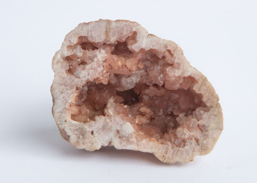 Rose quartz geodes