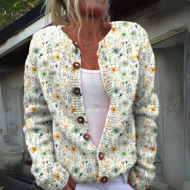 cardigan fleuri