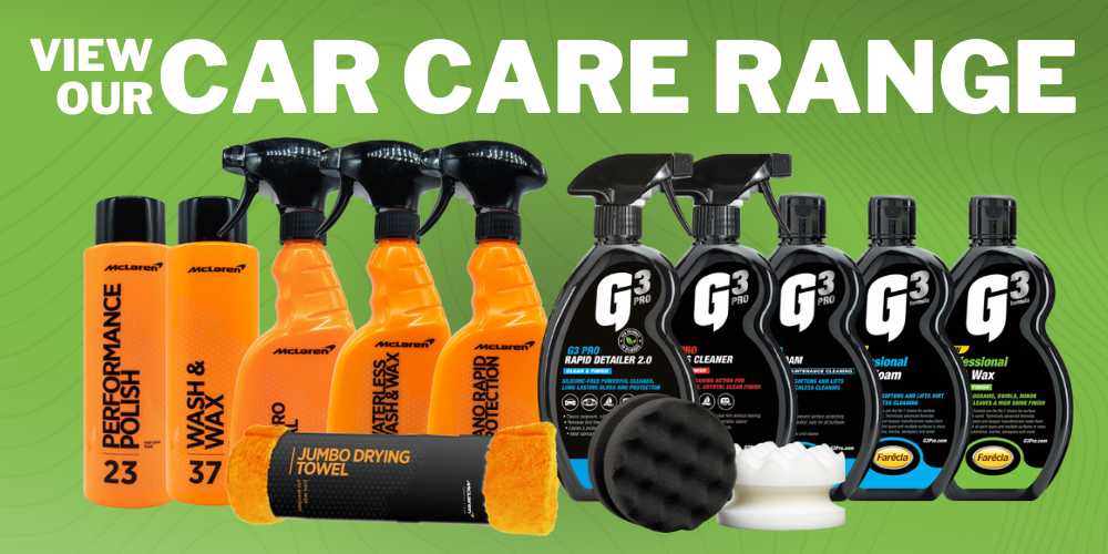 View our Car Care Range here, with brands like G3, Maclaren, Little Tree, Sakura, Motip, Pingi and Sparco, you're sure to find what you need!