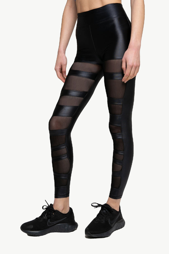 Lucette leggings in shiny black - Soho Rocks - Activewear