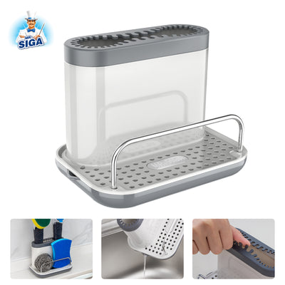 MR.SIGA Dish Drying Rack for Kitchen Counter, Compact Dish Drainer with  Drainboard, Utensil Holder and Cup Rack, Plastic Kitchen Drying Rack for  Dishes, Cups, Knives, Spoons and Forks, White - Yahoo Shopping