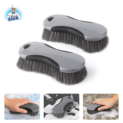 MR.SIGA Heavy Duty Scrub Brush with Comfortable Grip, for Bathroom, Sh