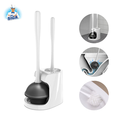 MR.SIGA Toilet Bowl Brush and Holder for Bathroom