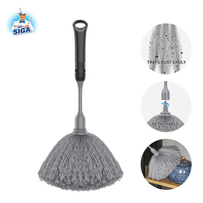 MR.SIGA Heavy Duty Grout Scrub Brush with Long Handle, Shower Floor  Scrubber for Cleaning, Tile Scrub Brush with Stiff Bristles